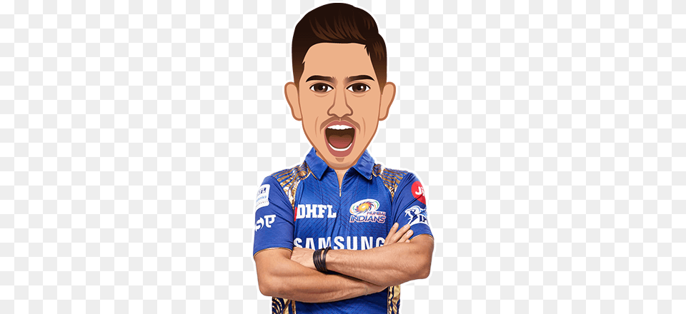 Siddhesh Lad Mumbai Indians Rohit Sharma, Clothing, Face, Head, Person Free Png Download