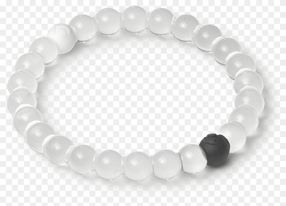 Side Angle Of Clear Silicone Beaded Bracelet Bracelet White Black Beads, Accessories, Jewelry, Necklace, Pearl Free Png