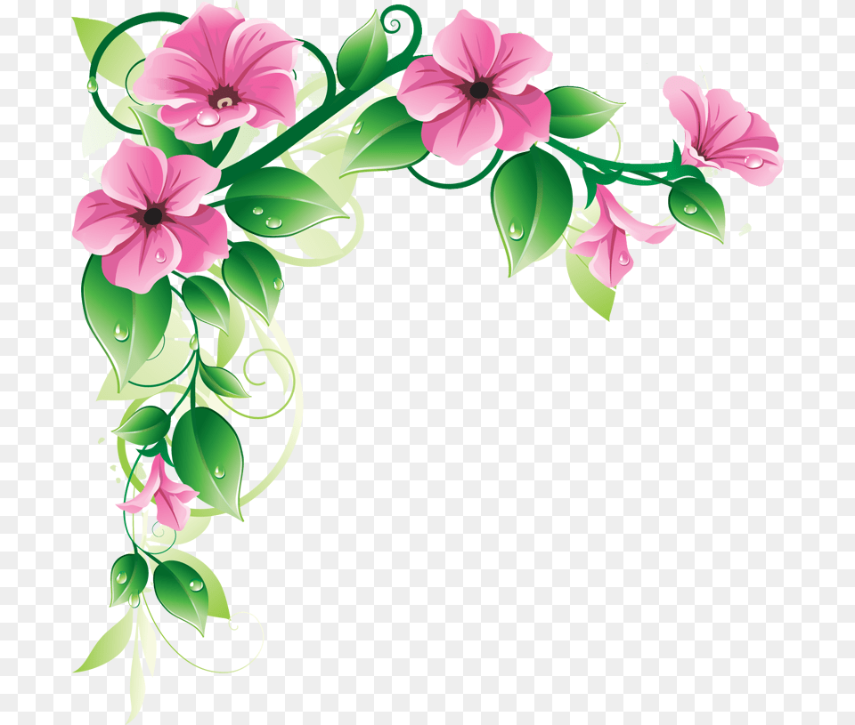 Side Border Design Flower Border Line Design, Art, Floral Design, Graphics, Pattern Free Png