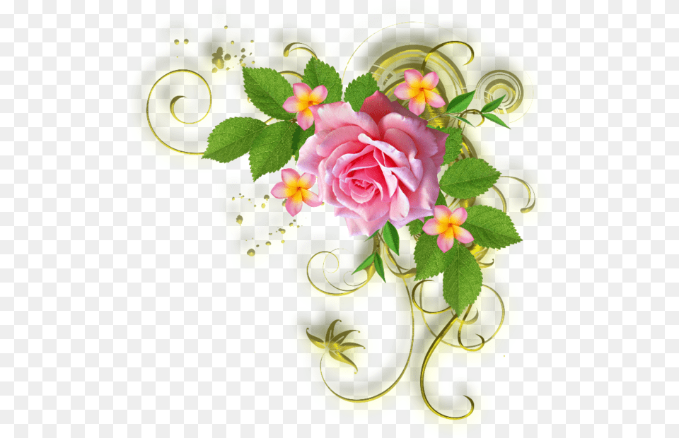 Side Border Flower Design, Art, Floral Design, Graphics, Green Free Transparent Png