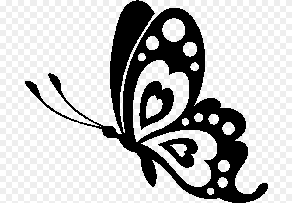 Side Butterfly Svg, Gray Png