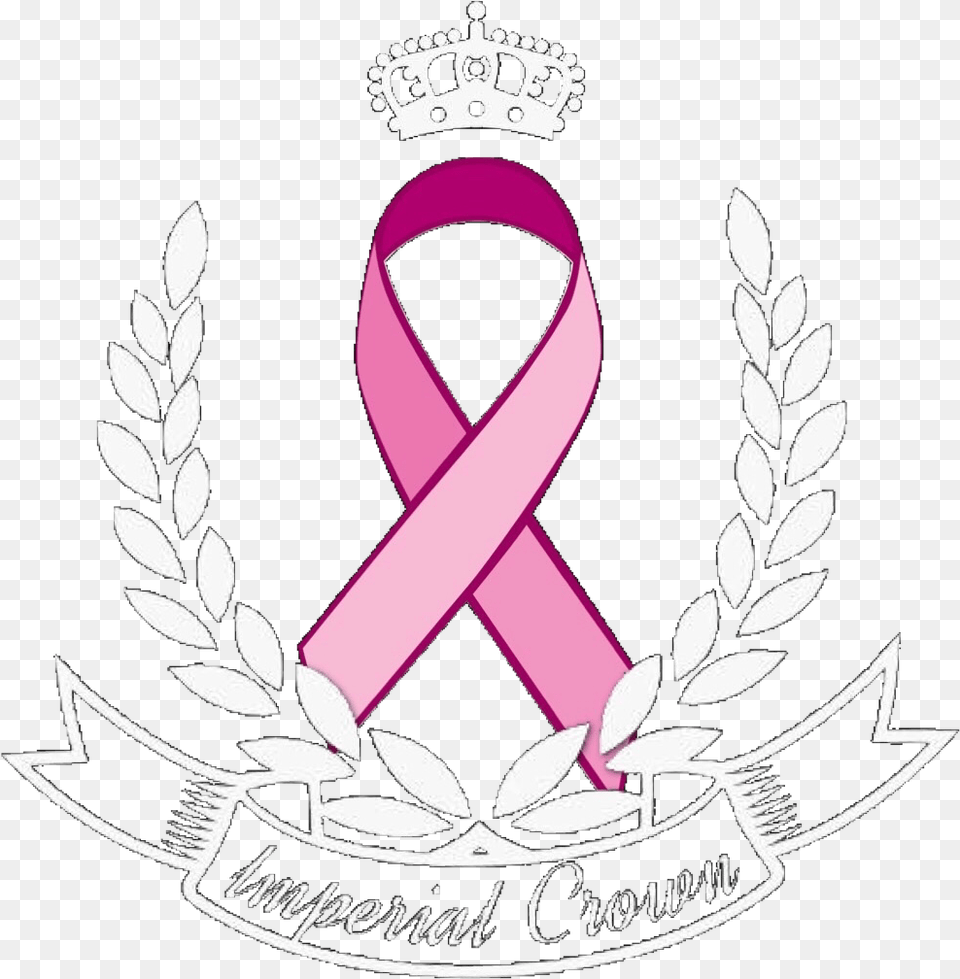 Side Drawing Crown Transparent Clipart Run For The Cure Pink Ribbon, Emblem, Symbol Free Png Download