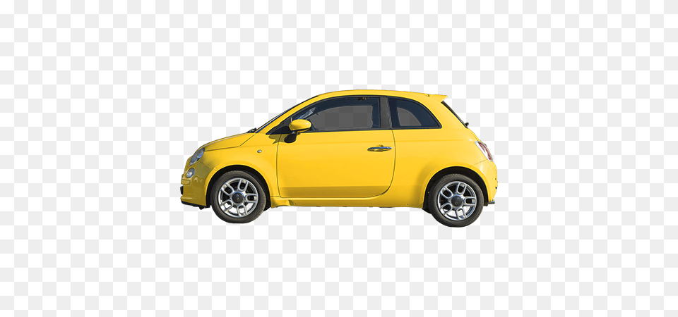 Side Elevation View Of A Yellow Car Cars People, Alloy Wheel, Vehicle, Transportation, Tire Free Transparent Png