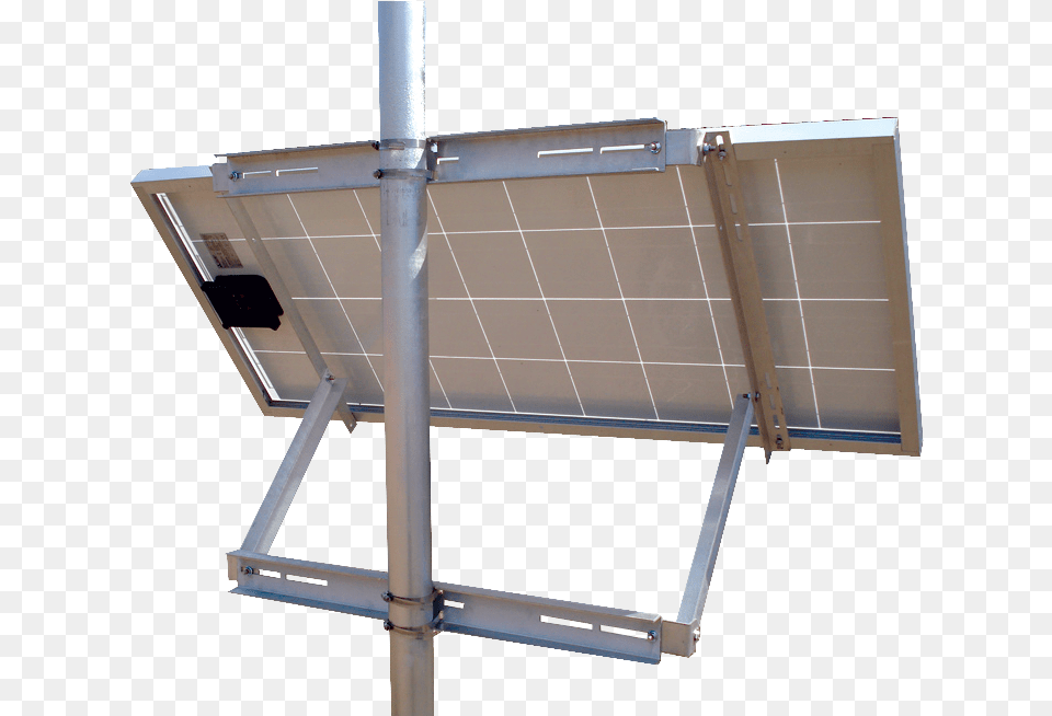 Side Of Pole Solar Mount 2 Panel Solar Post Mount, Electronics, Screen, Electrical Device Free Png