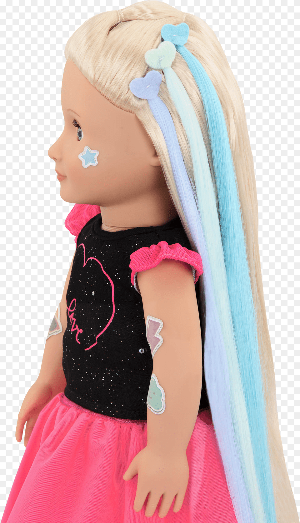 Side Profile Of Luana With Hair Extensions, Doll, Toy, Person Free Png Download