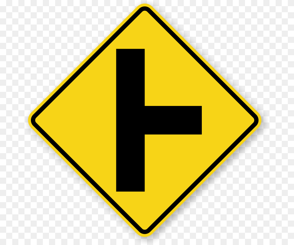 Side Road Sign, Road Sign, Symbol, Disk Free Png Download