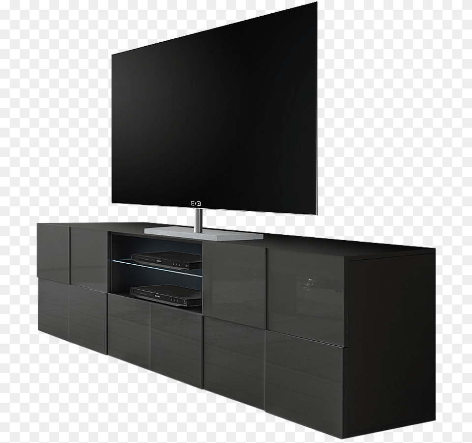 Side View Of A Tv On A Stand Download Tv With Stand Side View, Computer Hardware, Electronics, Hardware, Monitor Free Png