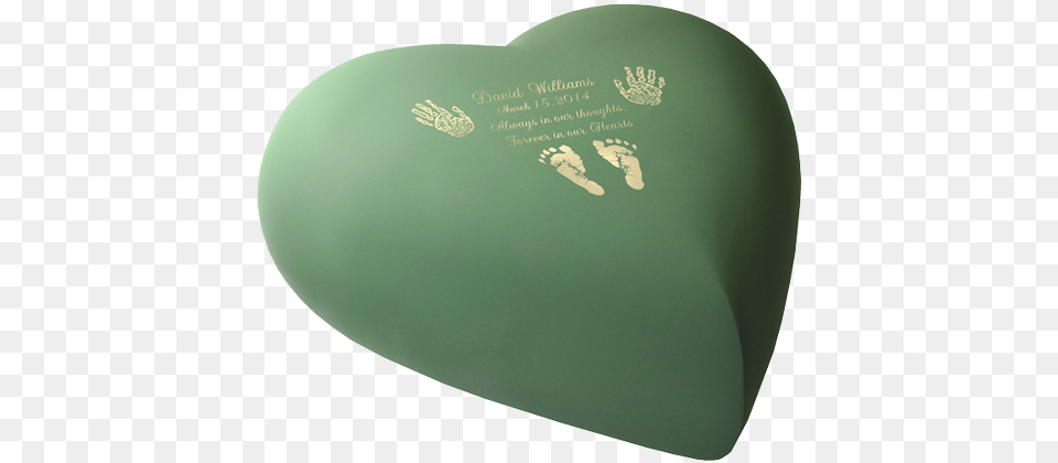 Side View Shown Of Sage Brass Heart Baby Urn Foot, Cap, Clothing, Hat, Swimwear Png