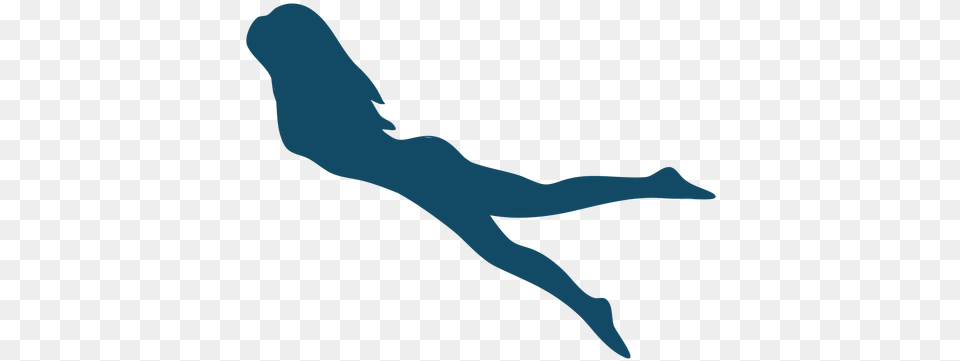 Side View Underwater Girl Silhouette For Swimming, Leisure Activities, Person, Sport, Water Free Png Download