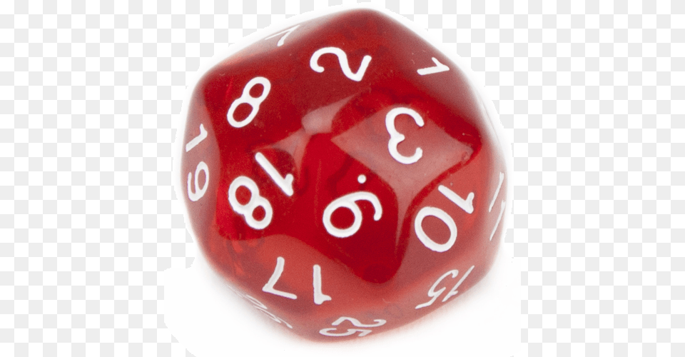 Sided Translucent Red With White Numbers Polyhedral, Food, Ketchup, Dice, Game Free Png Download