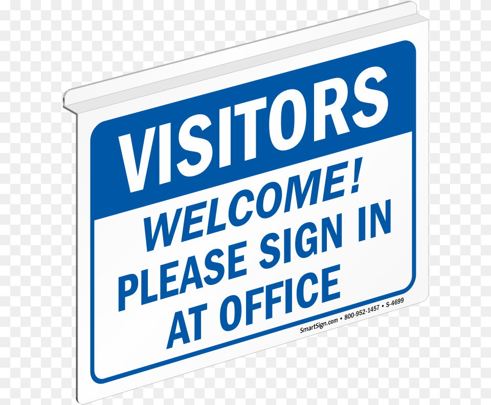Sided Visitors Must Register Z Sign For Ceiling, Symbol, Advertisement, Text Png
