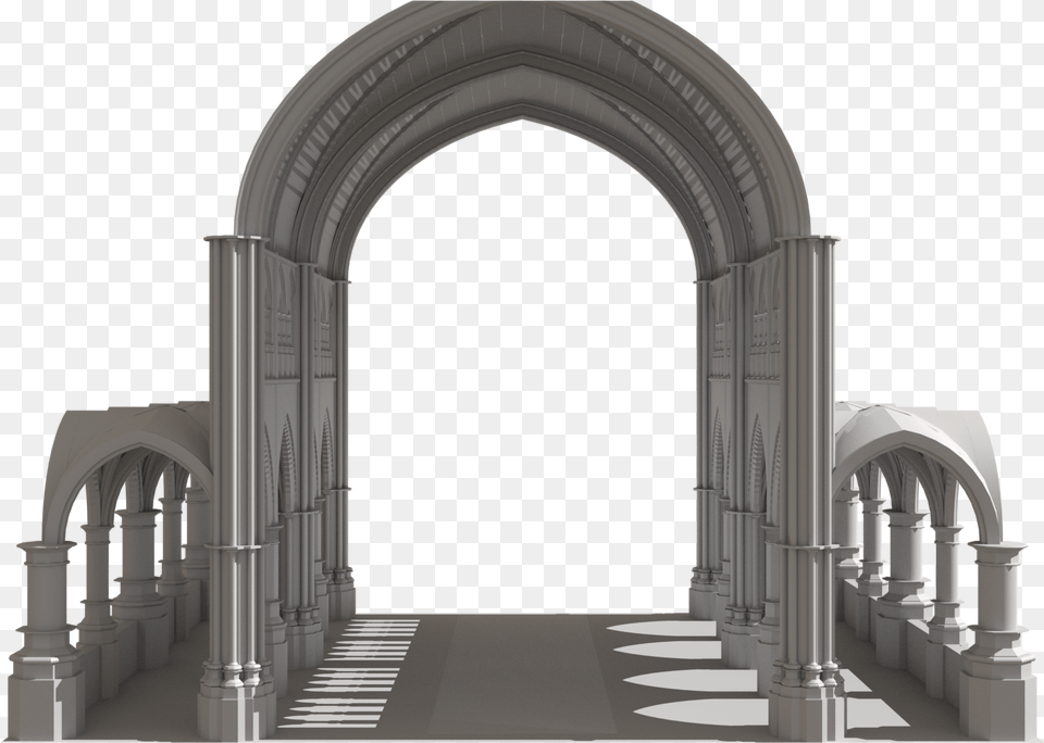 Sidefx Houdini Architectural, Arch, Architecture, Building, Corridor Free Png Download