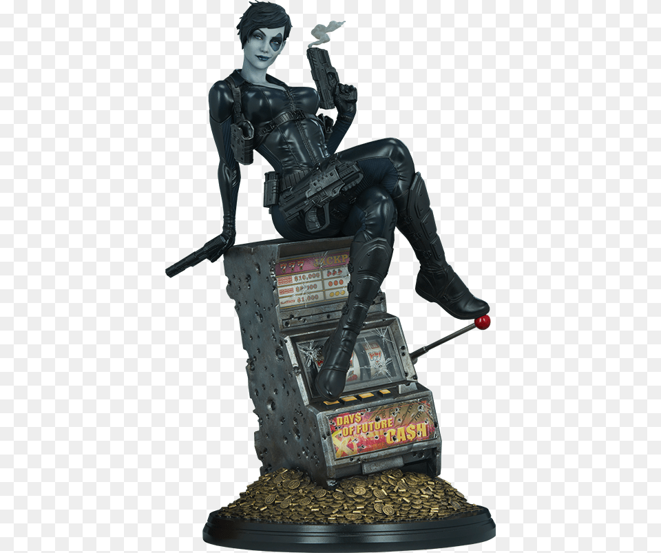 Sideshow Collectibles Domino Premium Format Figure Marvel Premium Format Statue, Adult, Male, Man, Person Png Image