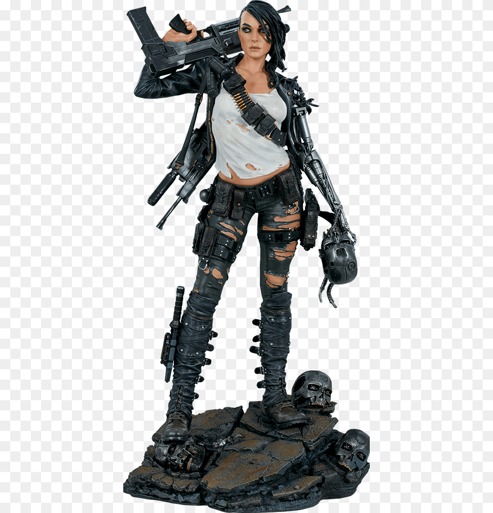 Sideshow Collectibles Rebel Terminator Premium Format Terminator Statue, Clothing, Costume, Person, Adult Free Png Download