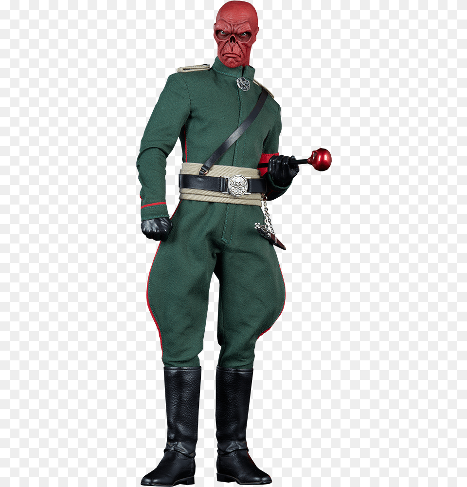 Sideshow Collectibles Red Skull Sixth Scale Figure Soldier, Adult, Person, Man, Male Png