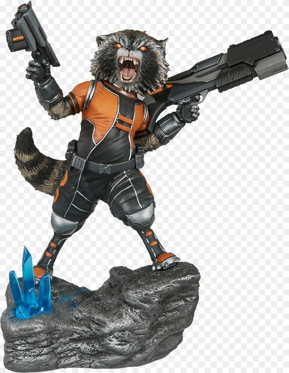 Sideshow Rocket Raccoon Premium Format Figure Guardians Of The Galaxy Rocket Statue, Gun, Weapon, Adult, Figurine Free Png