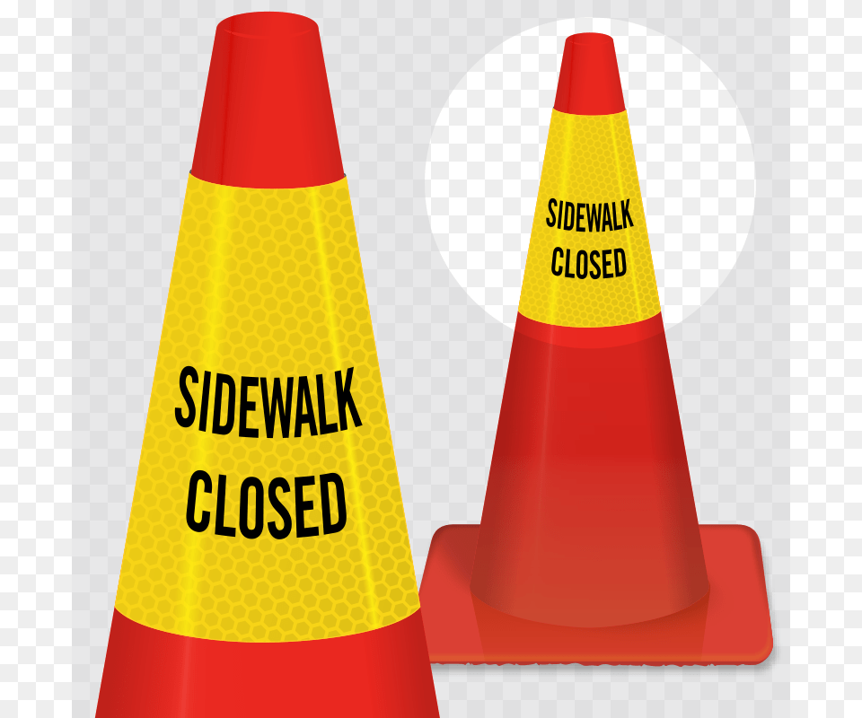 Sidewalk Closed Cone Collar Signs Sku, Food, Ketchup Free Png Download