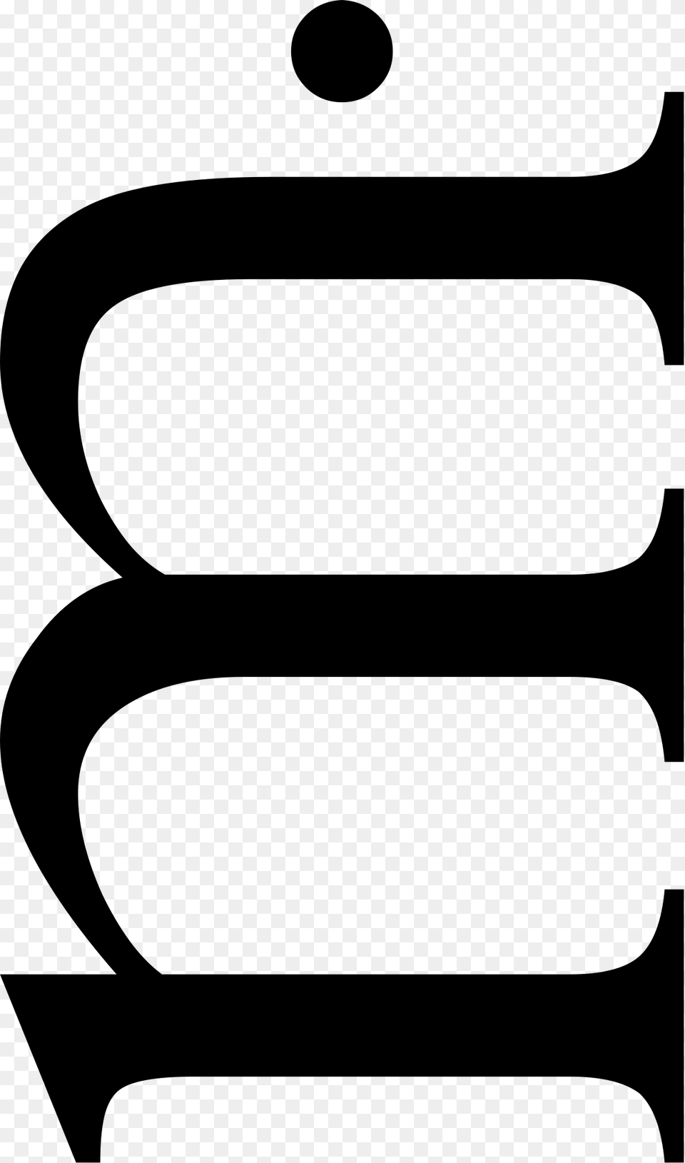 Sideways M, Gray Png Image