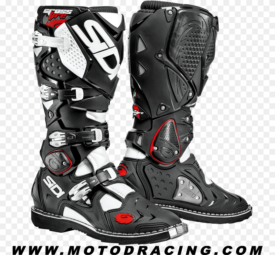 Sidi Crossfire 2 Ta Boots Black White Sidi Crossfire 2 Black White, Boot, Clothing, Footwear, Shoe Png Image