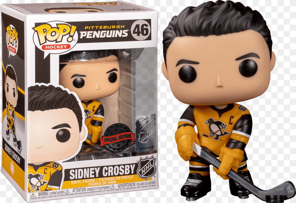 Sidney Crosby Pittsburgh Penguins Pop Vinyl Figure Funko, Person, Face, Head, Toy Png