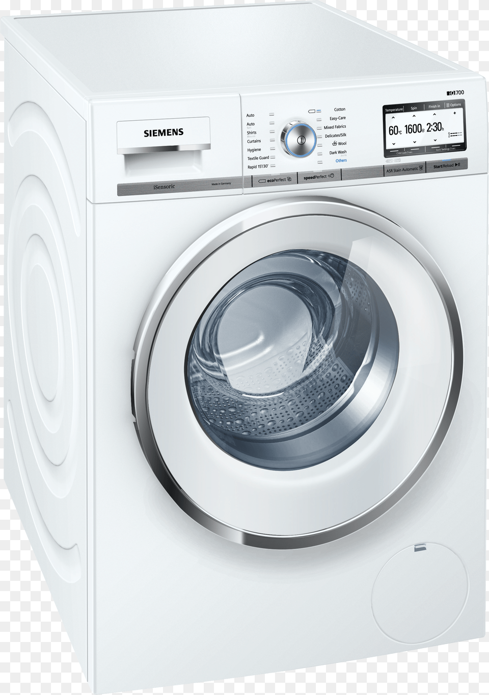 Siemens Iq700 Wm16y792gb White Washing Machine, Appliance, Device, Electrical Device, Washer Free Png Download