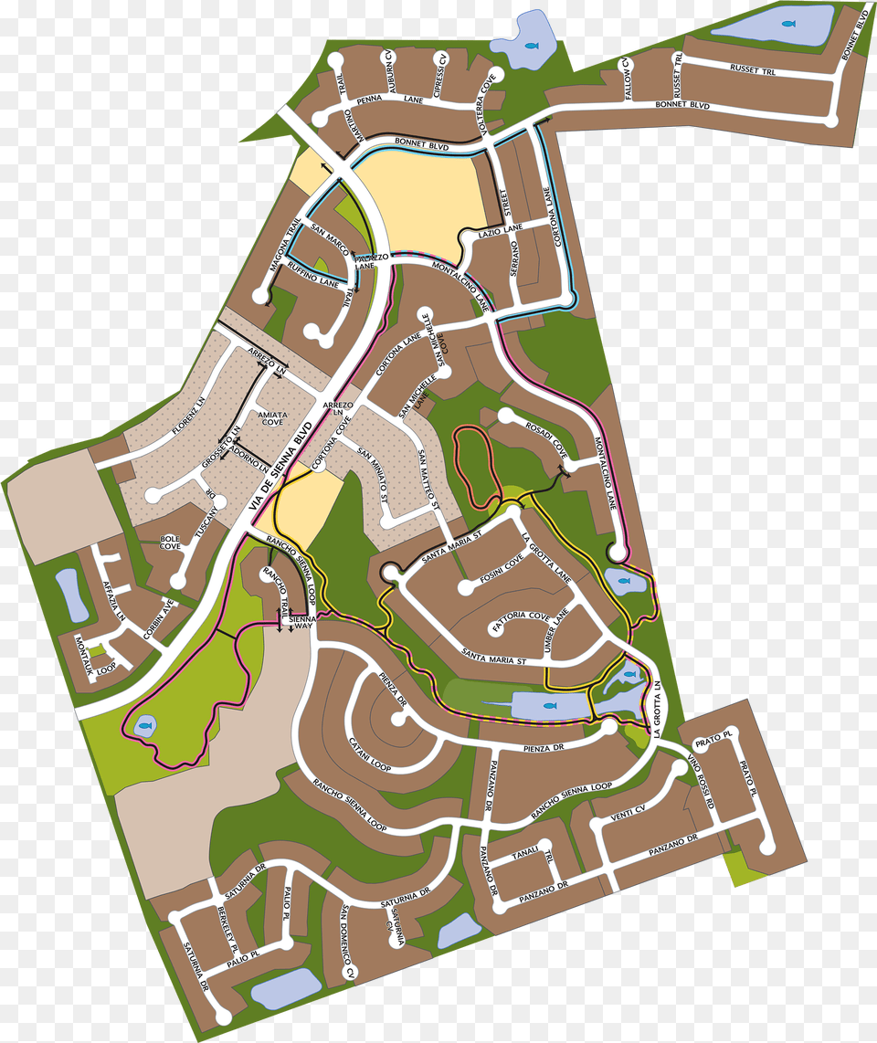 Siena Community Association Map, Neighborhood, Chart, Plot, Diagram Free Png Download