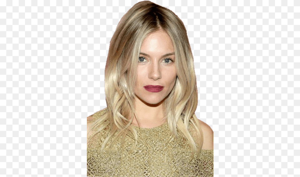 Sienna Miller Red Lips Sienna Miller Hair Full Size Sienna Miller Lob Hair, Blonde, Person, Adult, Woman Png Image