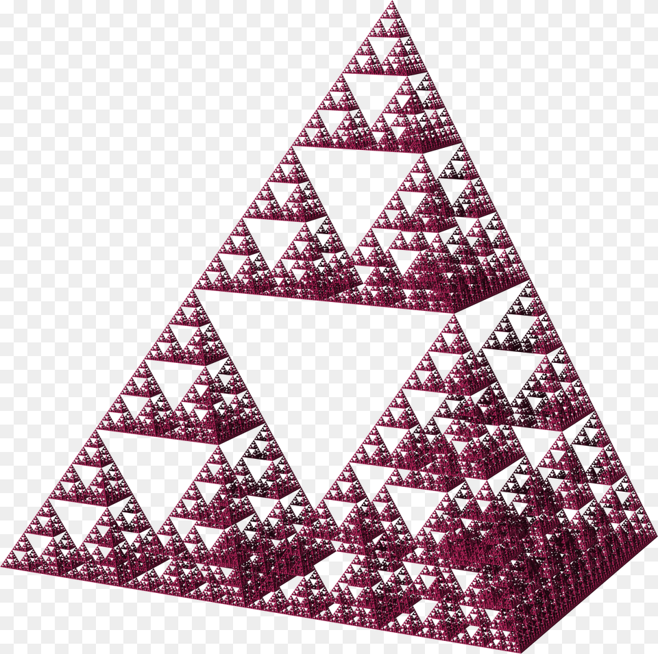 Sierpinski Pyramid Pink Pyramide Fractale De Sierpinski, Triangle Free Transparent Png