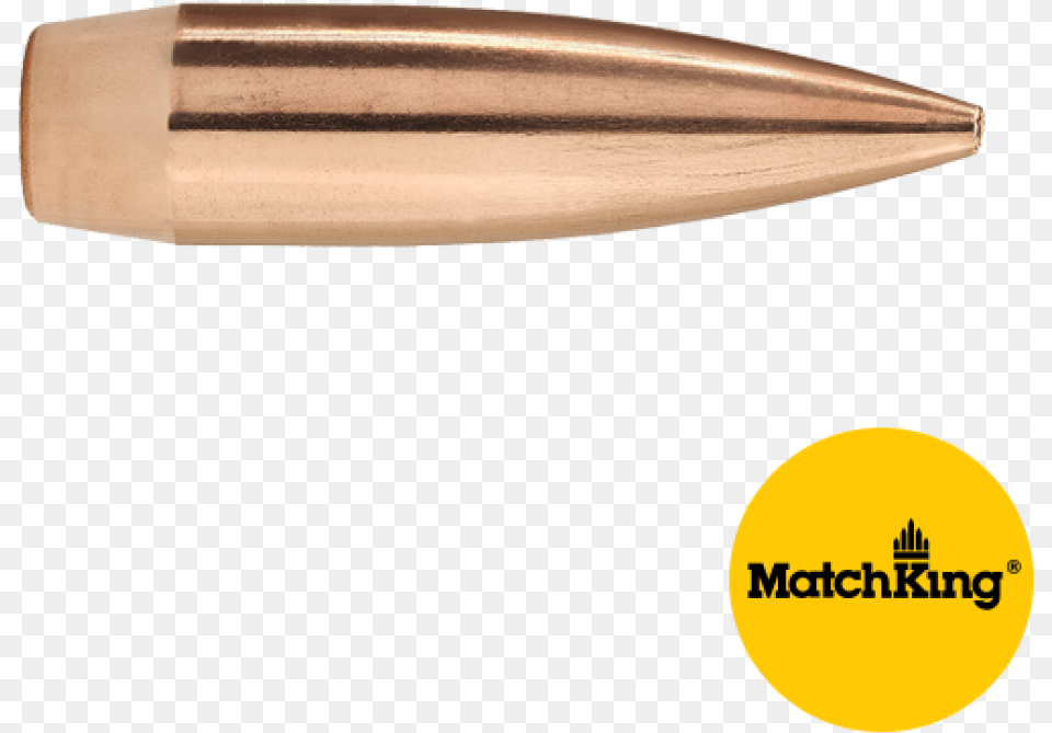 Sierra 30cal 155gr Hollow Point Boat Tail Palma Matchking 30 Cal Sierra Bullet, Ammunition, Weapon Png Image