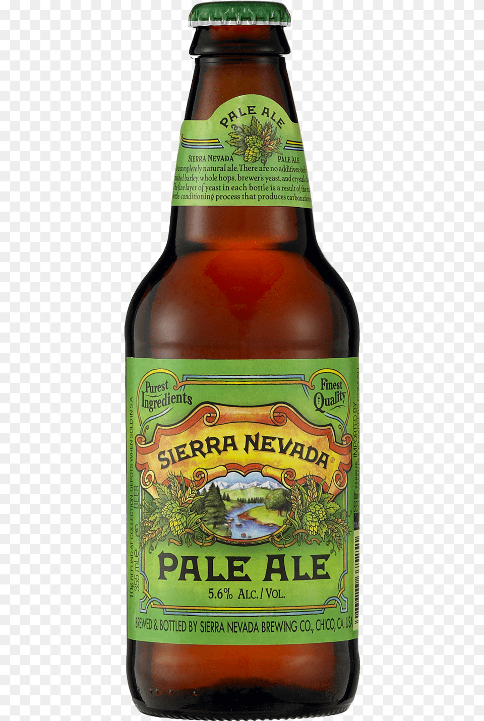 Sierra Nevada Pale Ale 355ml Sierra Nevada Pale Ale Bottle, Alcohol, Beer, Beer Bottle, Beverage Free Transparent Png