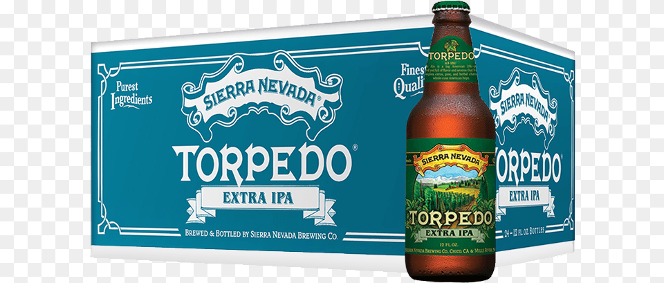 Sierra Nevada Torpedo Ipa Beer Bottle, Alcohol, Beer Bottle, Beverage, Lager Png
