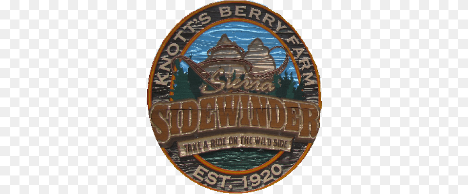 Sierra Sidewinder Knotts Berry Farm Emblem, Badge, Logo, Symbol, Disk Free Png