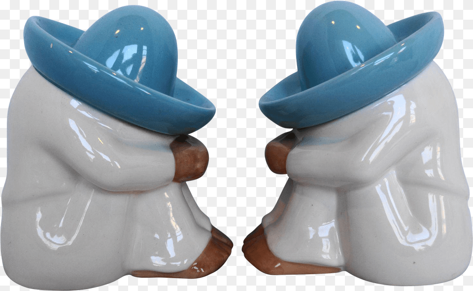 Siesta Salt And Pepper Shakers Sombrero, Art, Figurine, Jar, Porcelain Free Transparent Png