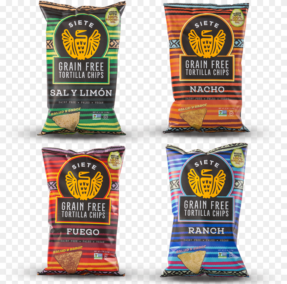 Siete Grain Tortilla Chips Fuego, Food, Snack Png