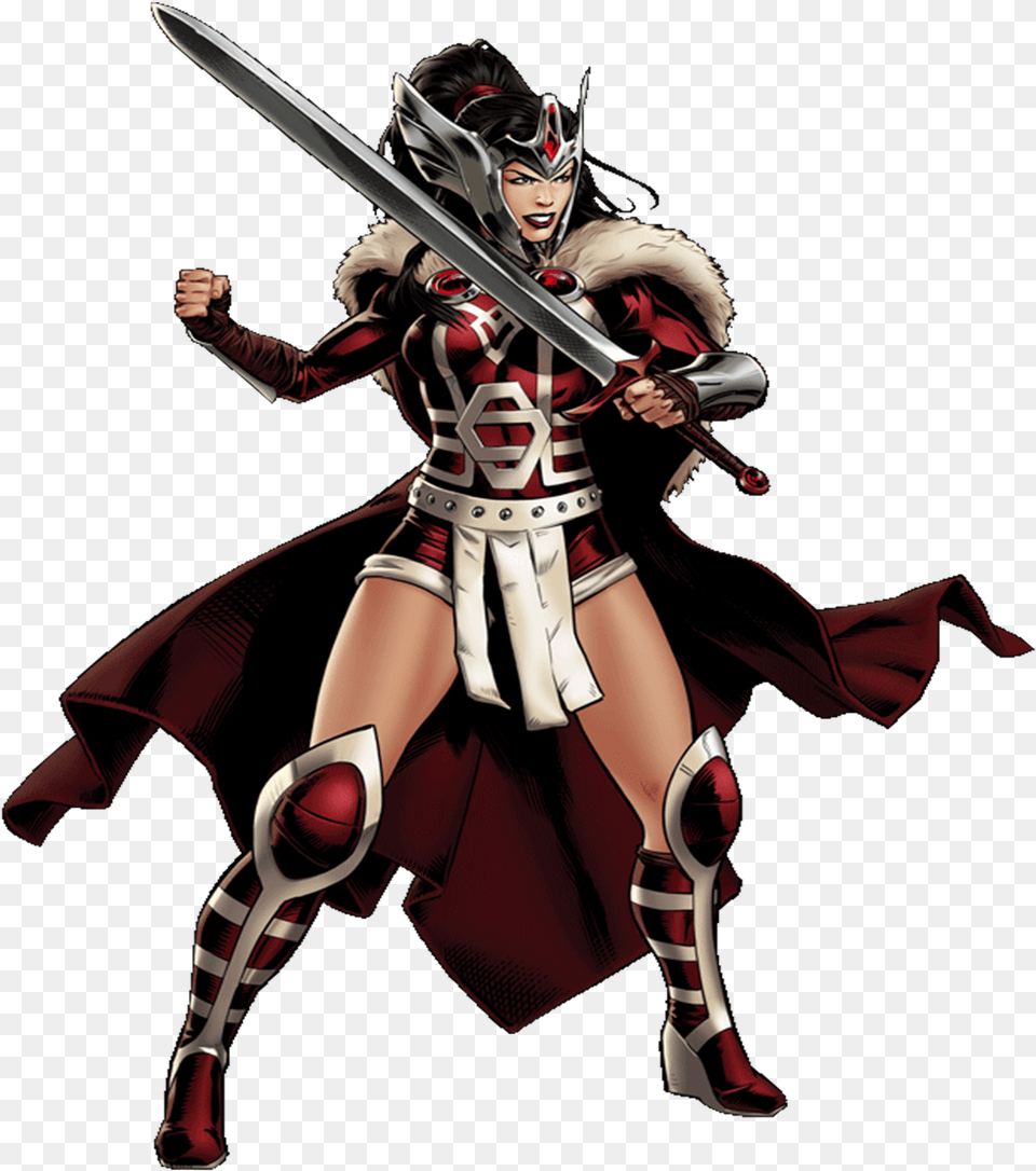 Sif Portrait Art Hawkeye Marvel Avengers Alliance Sif Marvel, Weapon, Sword, Adult, Person Free Png