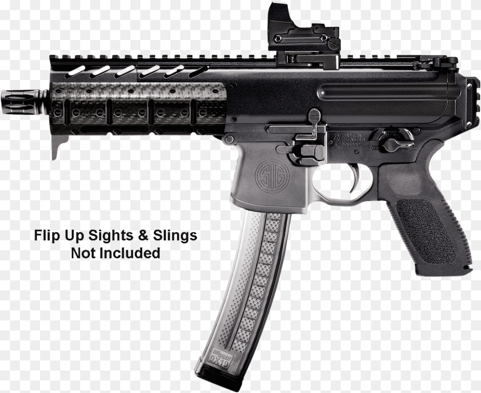 Sig Mpx Integrated Suppressor, Firearm, Gun, Handgun, Rifle Png Image