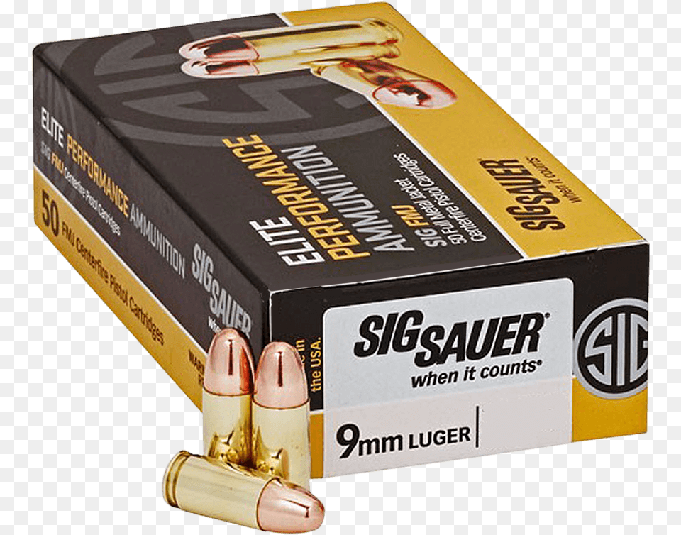 Sig Sauer 9mm Ammo, Ammunition, Weapon, Bullet, Mortar Shell Png