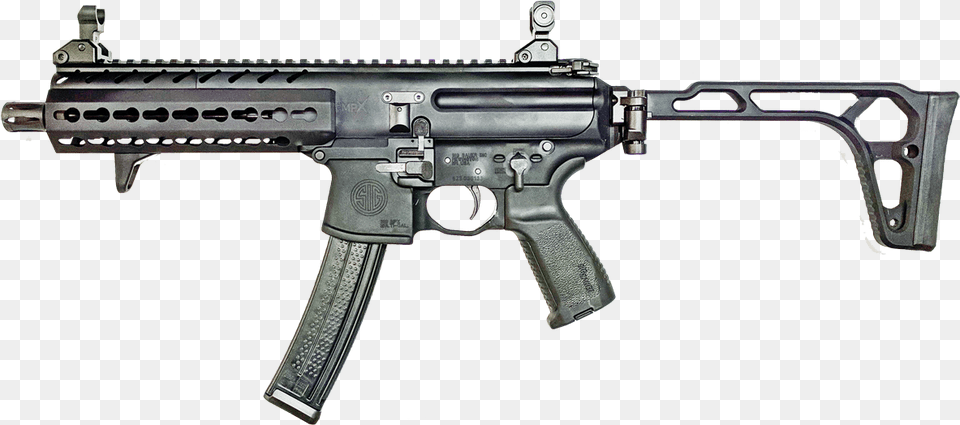 Sig Sauer Mpx Pistol Folding Stock Mpx With Folding Stock, Firearm, Gun, Rifle, Weapon Free Png