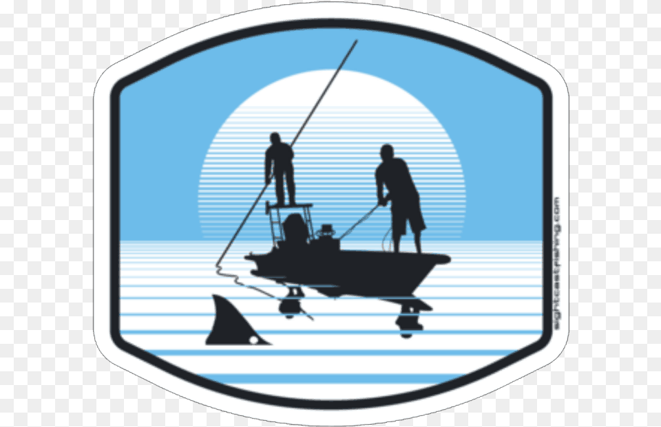 Sight Cast Redfish Poling Skiff Fly Fishing Sticker Fisherman, Water, Leisure Activities, Outdoors, Person Free Png