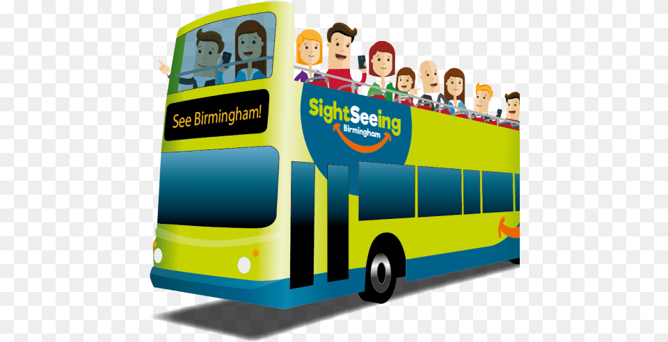 Sightseeing Birmingham Open Top Bus Sightseeing Birmingham, Tour Bus, Transportation, Vehicle, Baby Free Transparent Png