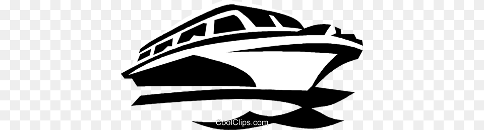 Sightseeing Boat Royalty Vector Clip Art Illustration, Transportation, Vehicle, Yacht, Hydrofoil Free Png