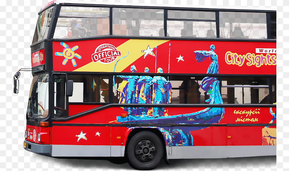 Sightseeing Tour On The 2 Storey Bus In Kiev Kiev, Double Decker Bus, Vehicle, Transportation, Tour Bus Free Png Download