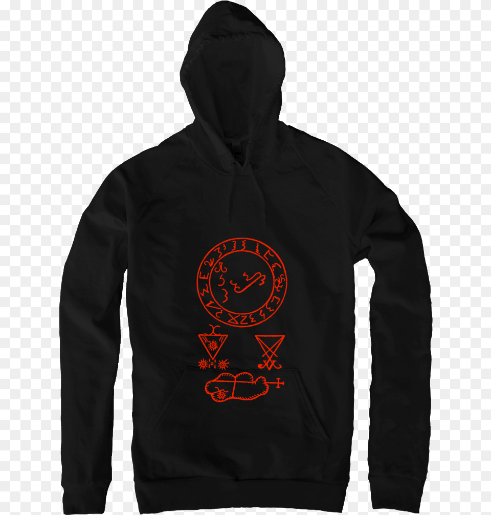 Sigil Of Lucifer Pull Over Hoodie Parsons Sweatshirt, Clothing, Hood, Knitwear, Sweater Free Transparent Png