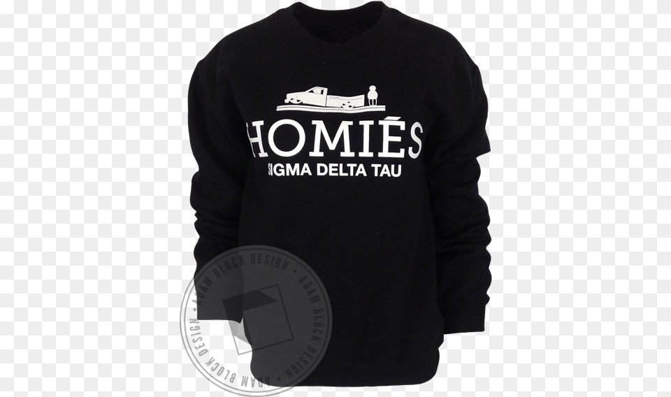 Sigma Delta Tau Homies Sweatshirt Homies Sigma Delta Tau Sweatshirt, Clothing, Knitwear, Long Sleeve, Sleeve Free Png