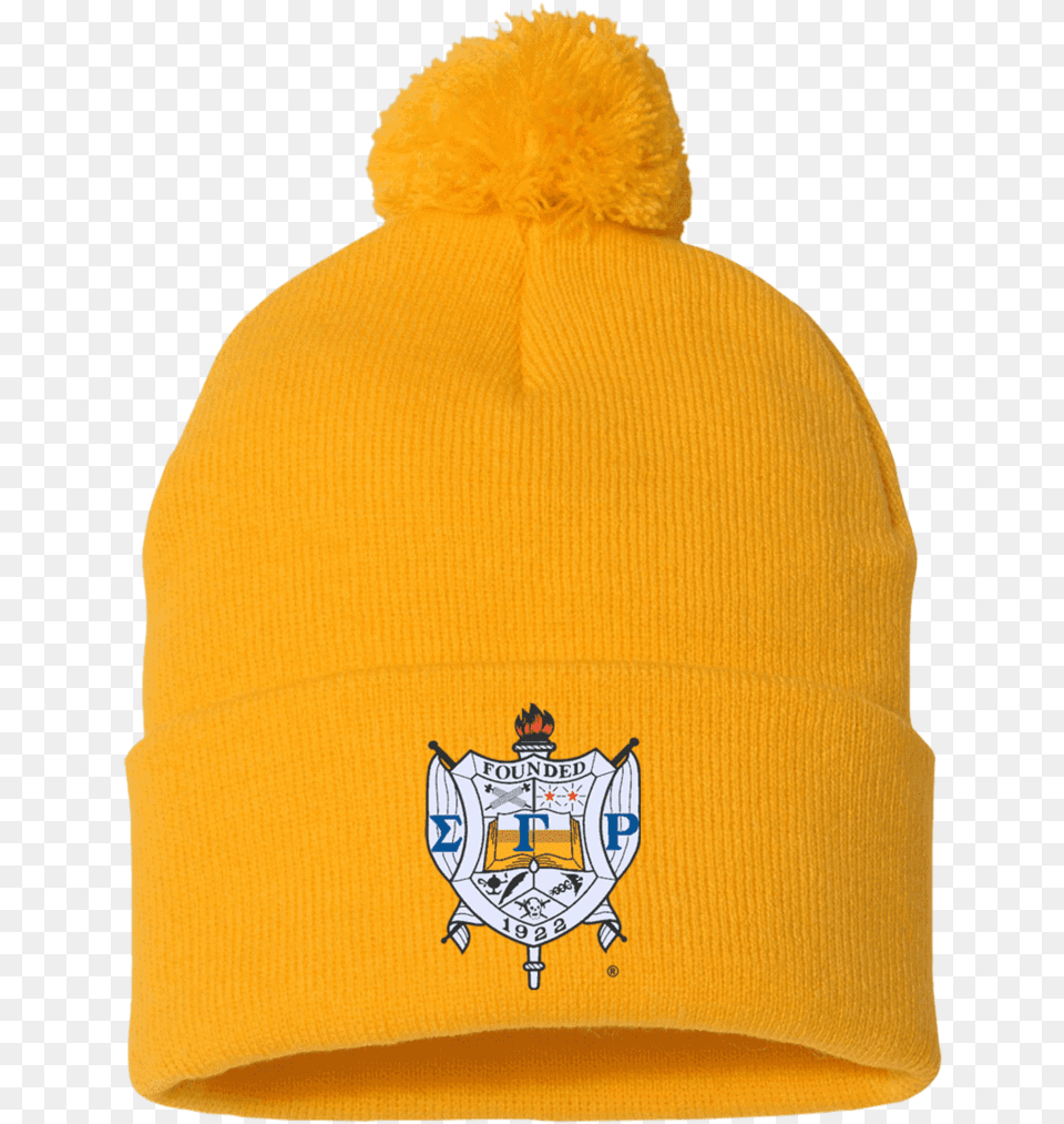 Sigma Gamma Rho Pom Pom Knit Cap Sgrho, Beanie, Clothing, Hat Free Png