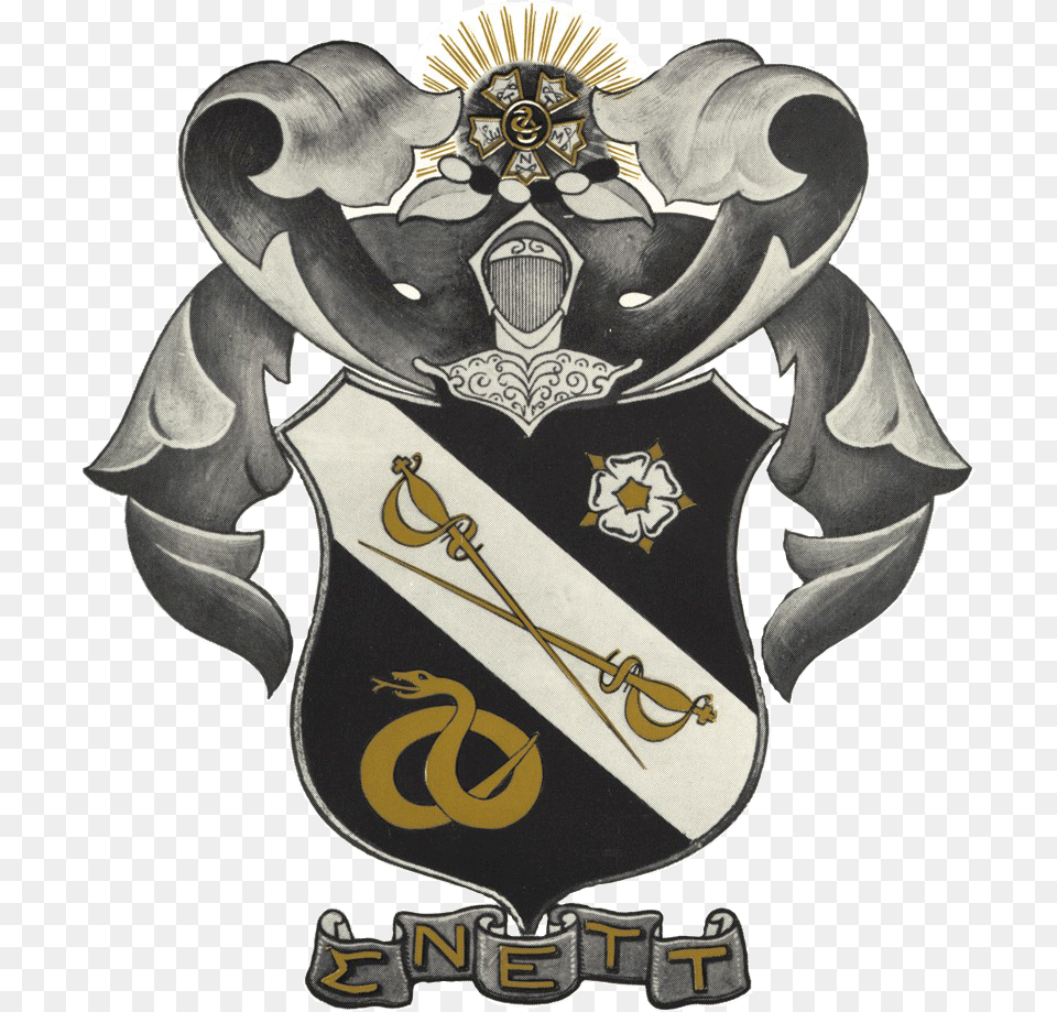 Sigma Nu Coat Of Arms With Snake, Person, Armor Free Transparent Png