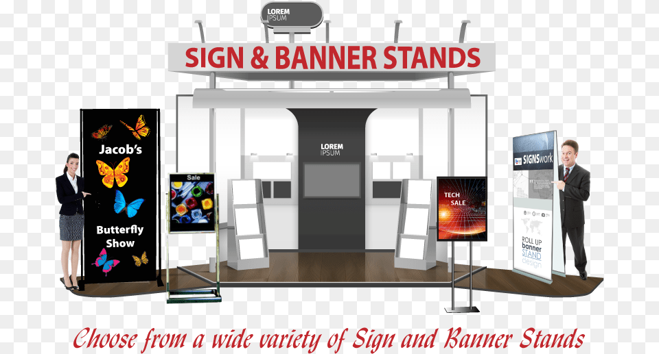 Sign Banner Standsd Banner, Person, Screen, Electronics, Computer Hardware Png