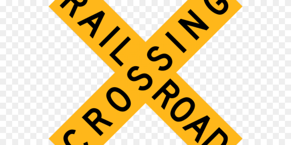 Sign Clipart Train Railroad Crossing Sign, Symbol Free Transparent Png
