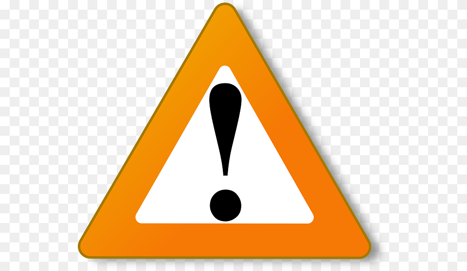 Sign Computer Symbol Cartoon Signs Danger Orange Caution, Triangle, Road Sign Free Png Download
