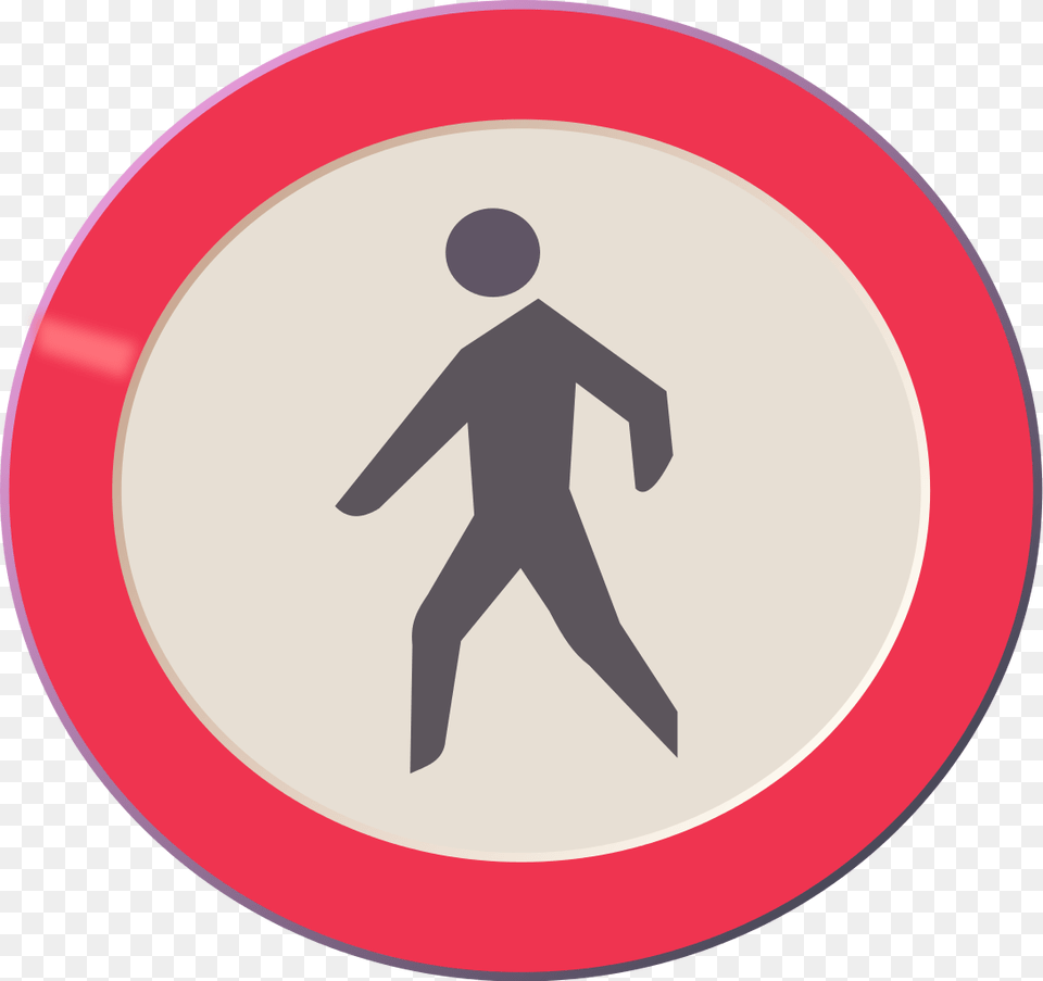 Sign Foot, Symbol, Road Sign, Disk Png